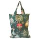Karácsonyi textil ajándék táska - 35x45 cm / zöld alapon gömbdísz mintás