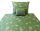3 részes pamut ágynemű huzat szett - 140x200 cm / pasztell zöld levél mintás