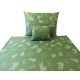3 részes pamut ágynemű huzat szett - 140x200 cm / pasztell zöld levél mintás