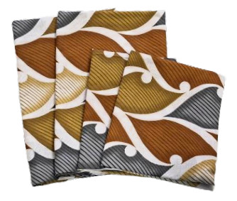 4 db-os pamut párnahuzat szett / modern barna - szürke barokk mintás