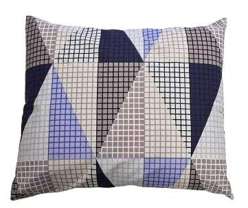 70x90 cm nagypárna huzat - modern kék szürke kockás