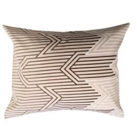   Pamutszatén kispárna huzat - 40x50 cm / bézs modern geometriai mintás