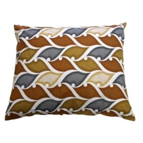   Pamut kispárna huzat - 40x50 cm / barna - szürke barokk mintás