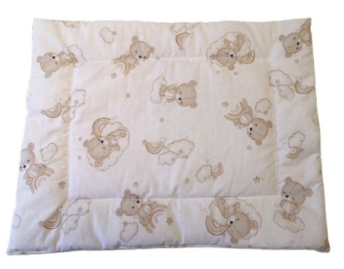 Lapos ovis  kispárna - 38x48 cm / fehér maci - felhő mintás