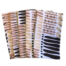   Krepp kispárna huzat csomag  II. osztályú  / bézs - barna csíkos