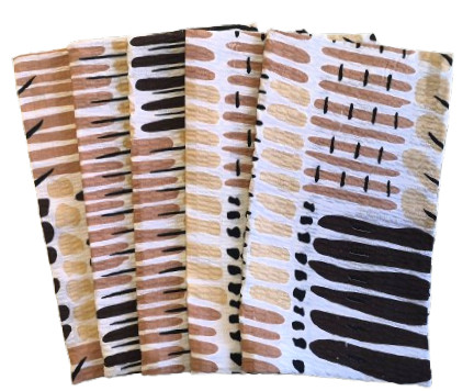 Krepp kispárna huzat csomag  II. osztályú  / bézs - barna csíkos