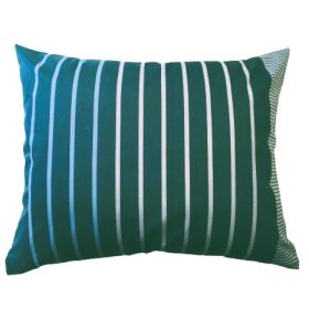 Pamut kispárna huzat - 40x50 cm / zöld csíkos