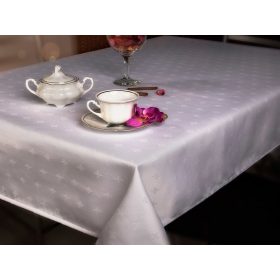 Fehér apró mintás asztalterítő - 140x200 cm