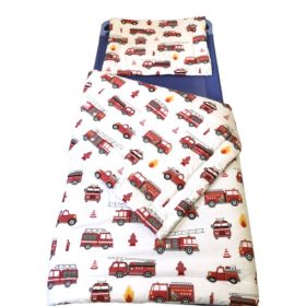   Ovis ágynemű garnitúra - 90x130 cm / fehér tűzoltó autós