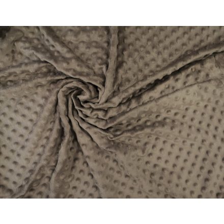 Minky textil - méteráru 160 cm széles  - 350g/m2 - Taupe színű / szürkésbarna  