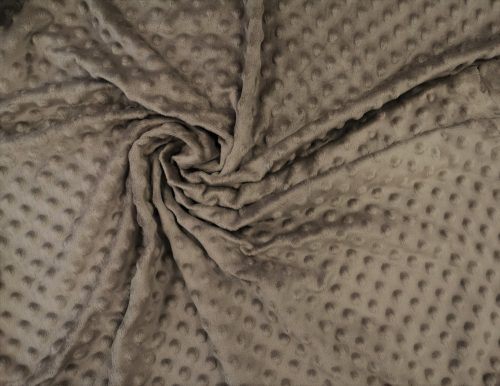 Minky textil - méteráru 160 cm széles  - 350g/m2 - Taupe színű / szürkésbarna  