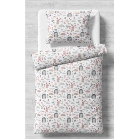   2 részes gyermek ágynemű huzat garnitúra - süni - nyuszi 