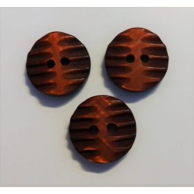 Műanyag gomb, két lyukú, bordó színű ¤ 15 mm 