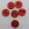 Bordó, négy lyukú, műanyag gomb, 12mm Bordó, négy lyukú, műanyag gomb, 12mm