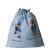 Kék Teddy mackó mintás textil zsák - 30x30 cm