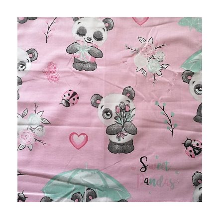Rózsaszín nyuszi mintás textil szalvéta 30x30 cm