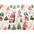 Színes karácsonyi manó mintás pamutvászon textil - 160 cm
