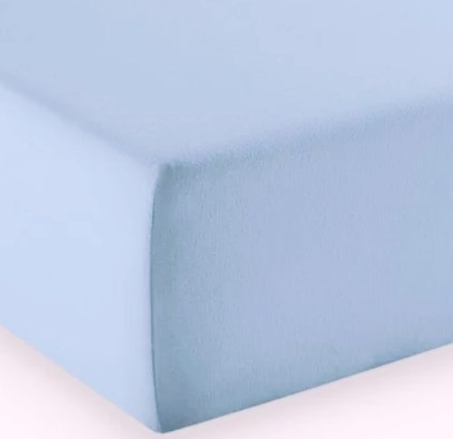 Gumis lepedő pamutvászon alapanyagból 90x200 cm - halványkék