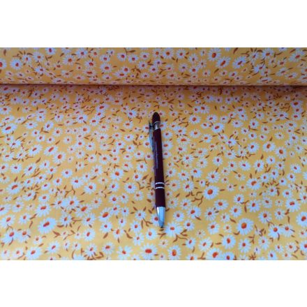 Sárga margarétás pamutvászon - 240 cm