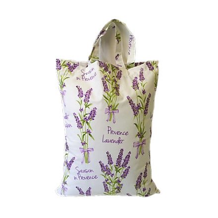 Levendula Provence mintás textil bevásárló táska -  35x45 cm