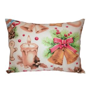 Csengő - mézeskalács karácsonyi mintás kispárna huzat