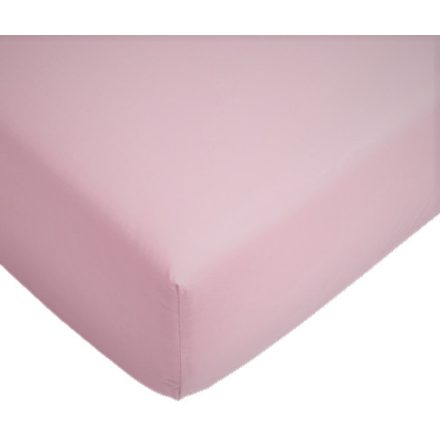 Rózsaszín gumis lepedő pamutvászon alapanyagból - 160x200 cm