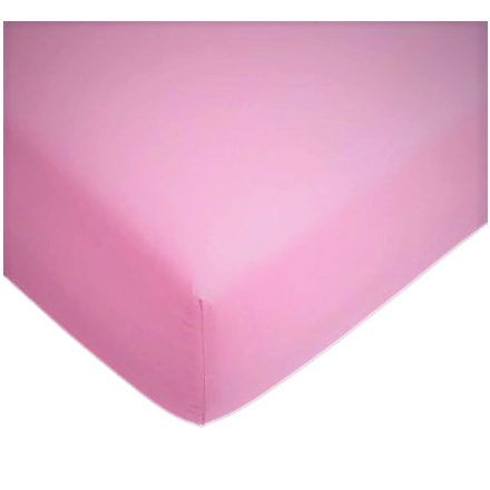 Gumis lepedő pamutvászon alapanyagból 160x200 cm - élénk rózsaszín
