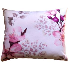  Pamut  kispárna huzat -  40x50 cm / Rózsaszín Cseresznye virág mintás