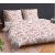 140x220 cm extra hosszú 3 részes ágynemű garnitúra huzat pink - szürke -levél virág mintás