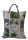 Szürke  - zöld csillag mintás karácsonyi textil táska - 35x45 cm