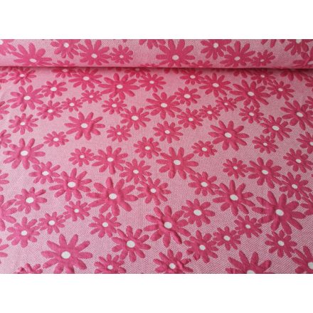 Jacquard textil pink margaréta mintával - 170 cm