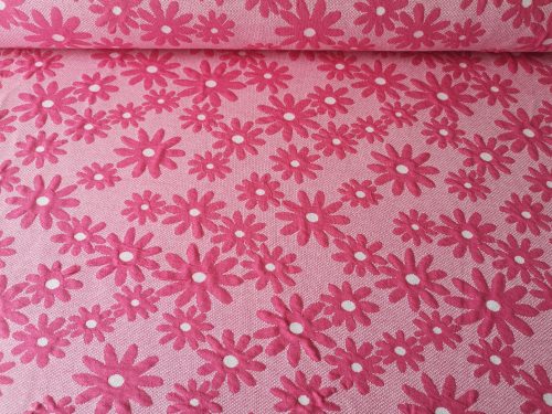 Jacquard textil pink margaréta mintával - 170 cm