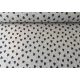Jacquard textil szürke - sötétkék szív mintás - 140 cm