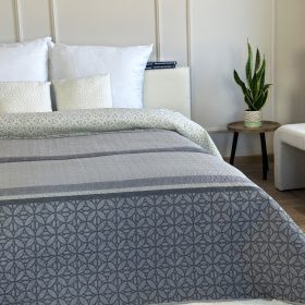   Steppelt ágytakaró szett 3 részes  220x240 cm - dekoratív szürke mintával