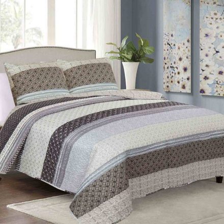 Steppelt ágytakaró szett 3 részes  220x240 cm - dekoratív csíkos mintával