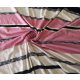 Mályva - ekrü - sötétkék csíkos viscose jersey textil - 170 x 200cm