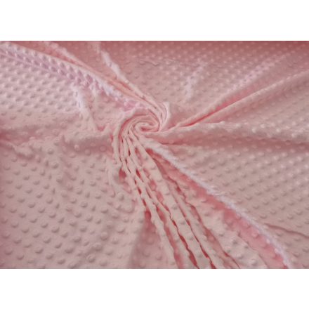 Minky textil - méteráru 165 cm széles - púder rózsaszín II 350 gr/m2