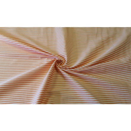 Narancssárga csíkos elasztikus textil - 160 cm