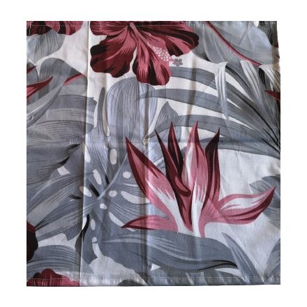 Textil szalvéta - 30x30 cm / szürke levél - hibiszkusz virág