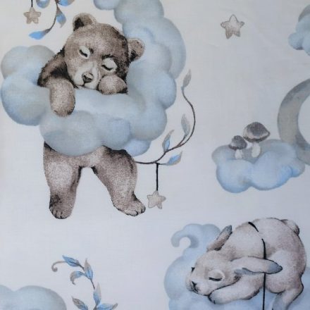 Textil szalvéta - 30x30 cm / kék felhőn mackó és barátai mintás