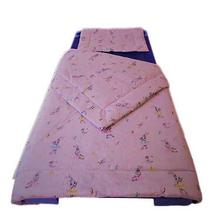 Ovis ágynemű garnitúra 90x130 cm rózsaszín balerina nyuszis