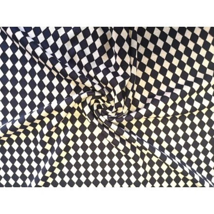 Világosszürke - kék káró mintás jacquard textil - 150 cm 