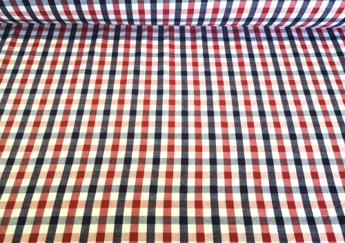 Kockás rugalmas pamut jersey textil - 160x55 cm