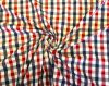 Kockás rugalmas pamut jersey textil - 160x55 cm