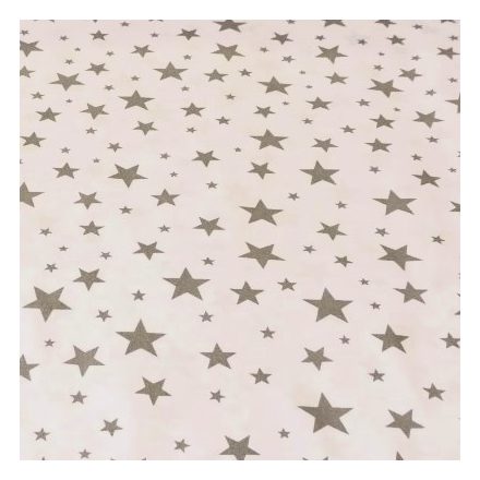 Fehér alapon szürke csillag mintás textil szalvéta - 30x30 cm