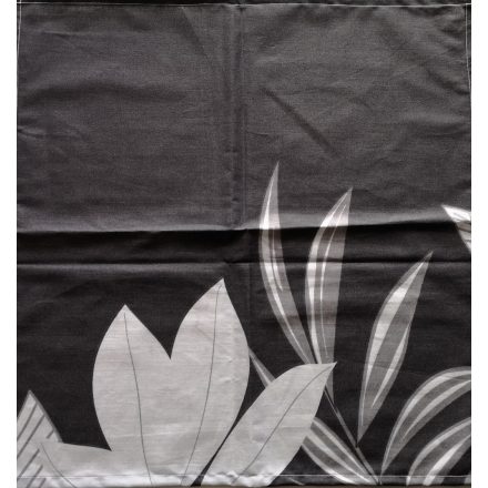 Textil szalvéta 40x40 cm / sötétszürke leveles