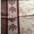 Textil szalvéta - 40x40 cm / barna - krém virágos