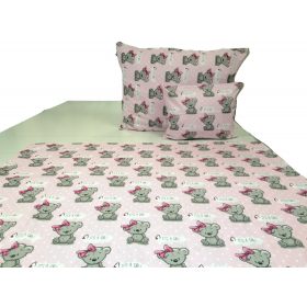   Rózsaszín alapon koala maci mintás 140x200 cm ágynemű huzat szett