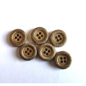   Fém gomb antikolt arany színű 10 db -os csomagban - 10 cm 