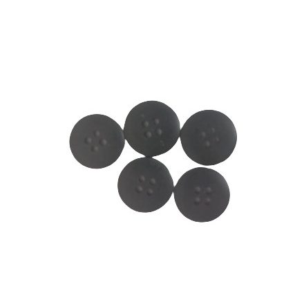 Fekete 4 lyukú műanyag gomg - 18 mm